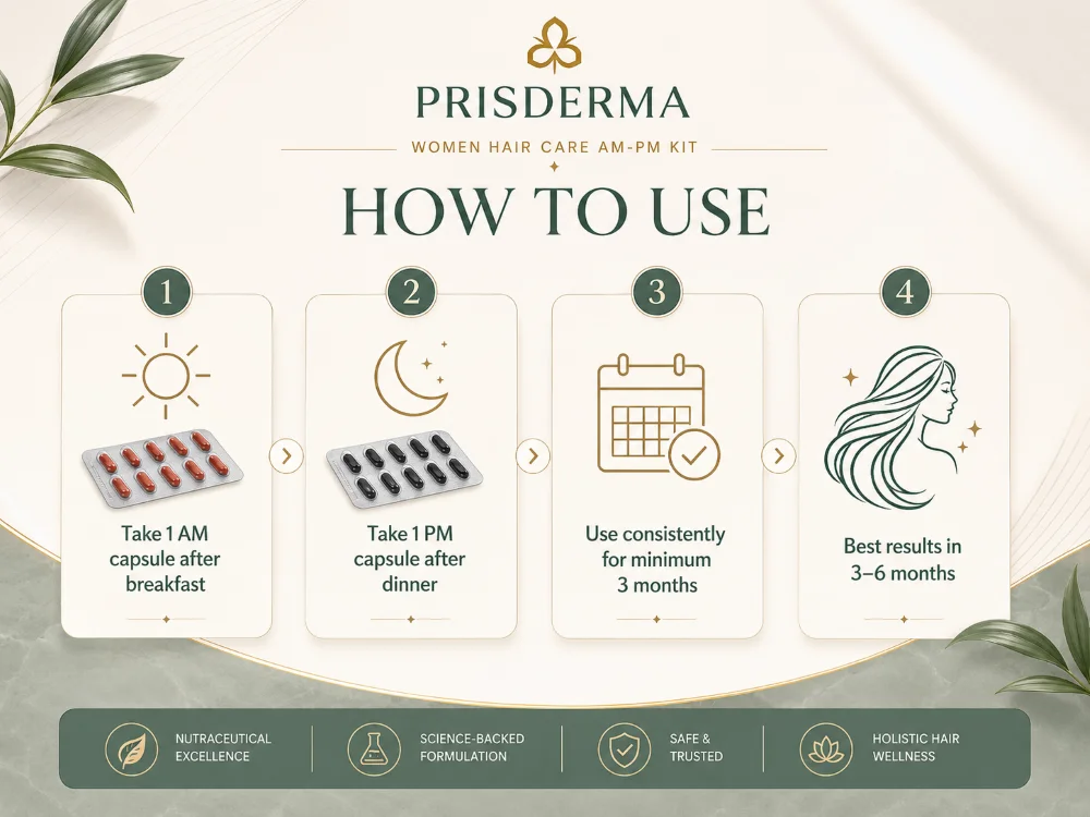 How to Use Prisderma Women Hair Care AM-PM Kit