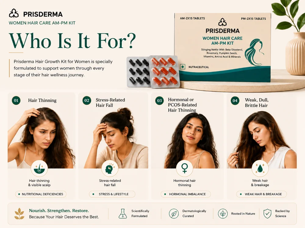 Who Can Use Prisderma Women Hair Care AM-PM Kit