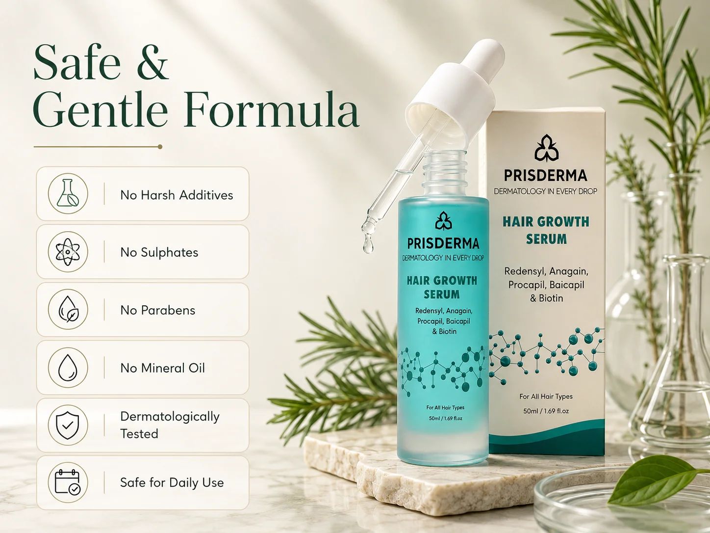 Prisderma Hair Growth Serum Gentle Formula